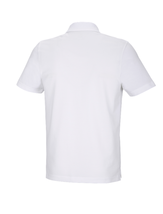 Shirts & Co.: e.s. Funktions Polo-Shirt poly cotton + weiß 3