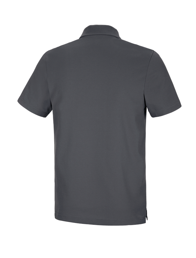 Shirts & Co.: e.s. Funktions Polo-Shirt poly cotton + anthrazit 1