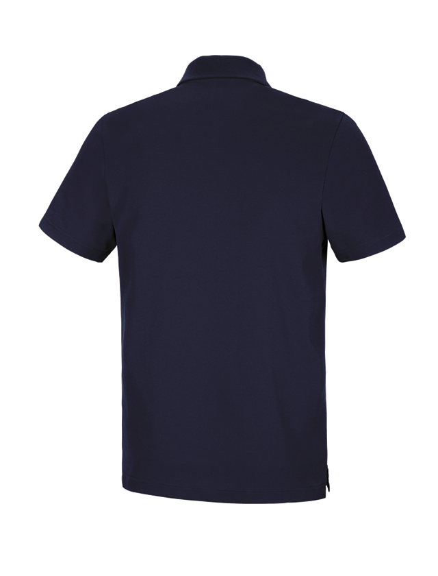 Shirts & Co.: e.s. Funktions Polo-Shirt poly cotton + dunkelblau 1