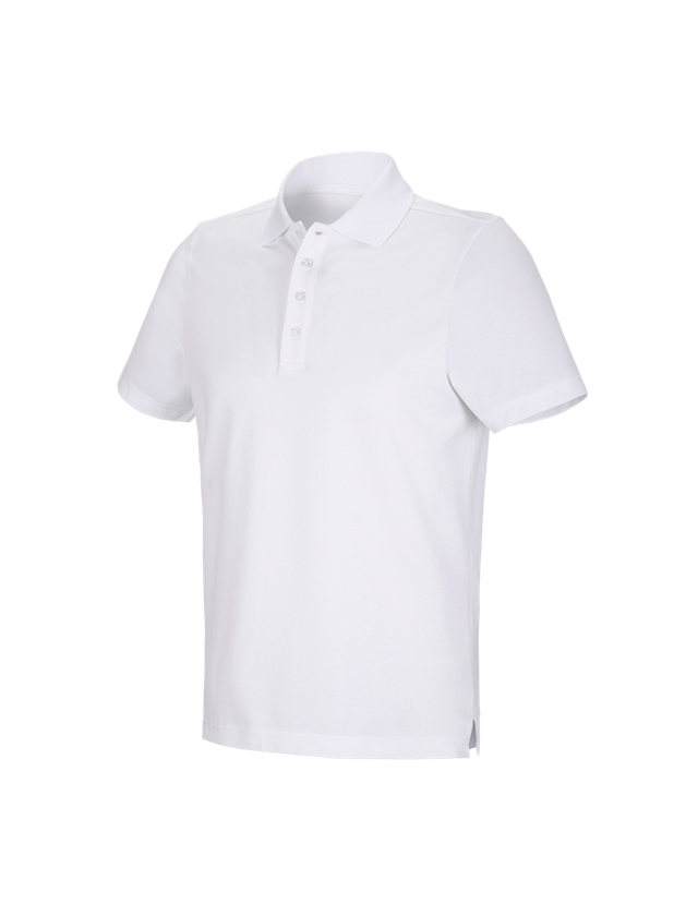Themen: e.s. Funktions Polo-Shirt poly cotton + weiß 2