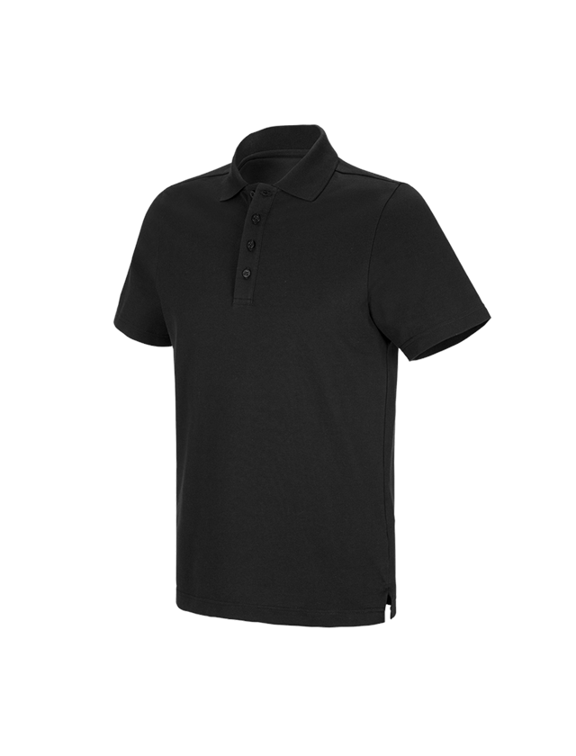 Themen: e.s. Funktions Polo-Shirt poly cotton + schwarz