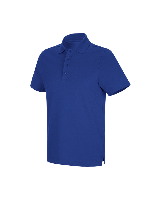 Shirts & Co.: e.s. Funktions Polo-Shirt poly cotton + kornblau