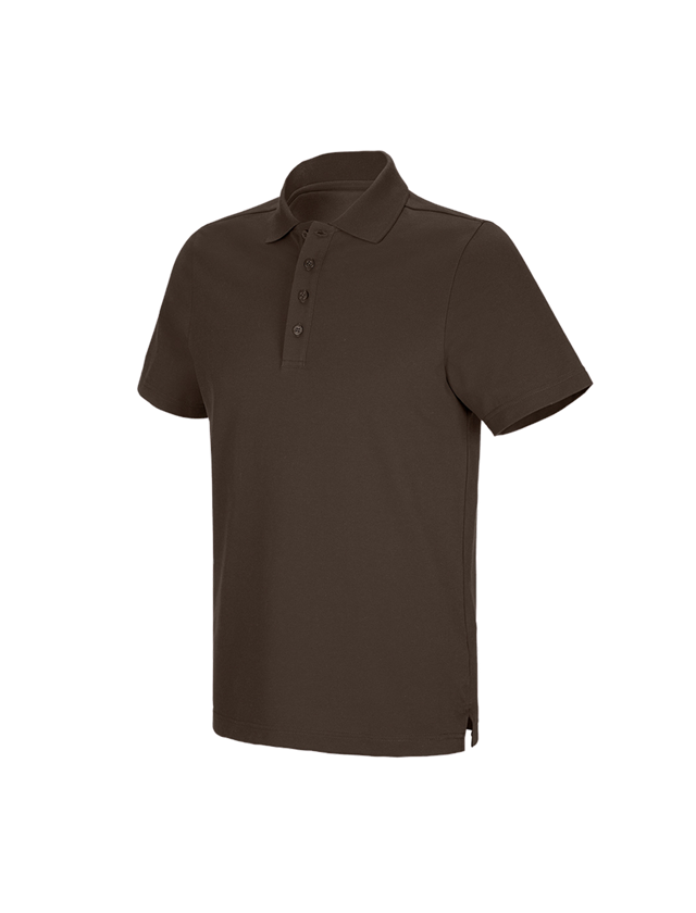 Shirts, Pullover & more: e.s. Functional polo shirt poly cotton + chestnut