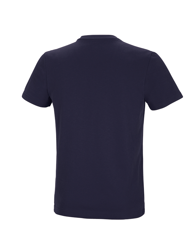 Shirts & Co.: e.s. Funktions T-Shirt poly cotton + dunkelblau 3