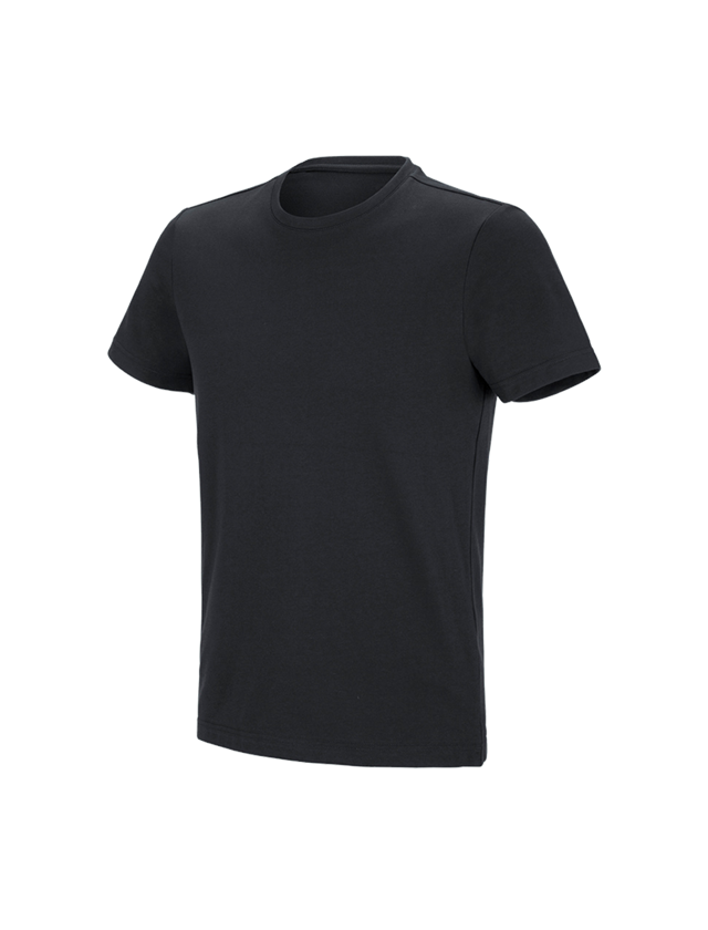 Shirts & Co.: e.s. Funktions T-Shirt poly cotton + schwarz 2