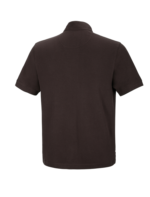 Themen: e.s. Polo-Shirt cotton Mandarin + kastanie 1