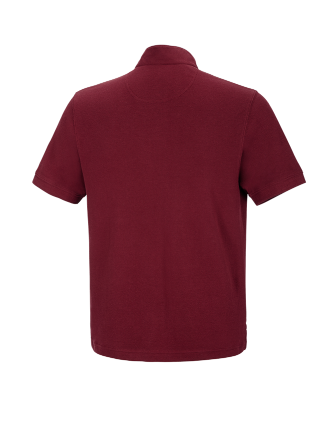Shirts & Co.: e.s. Polo-Shirt cotton Mandarin + rubin 1