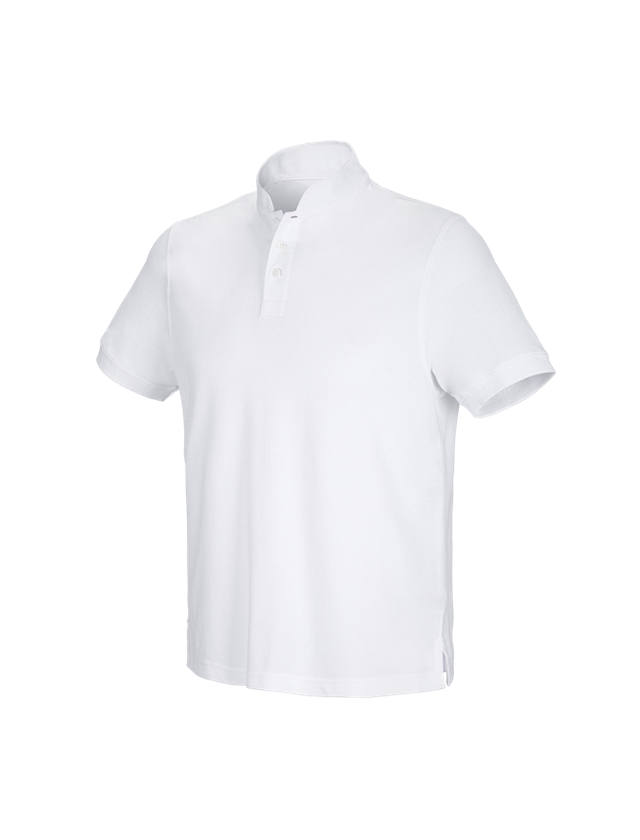 Themen: e.s. Polo-Shirt cotton Mandarin + weiß 2