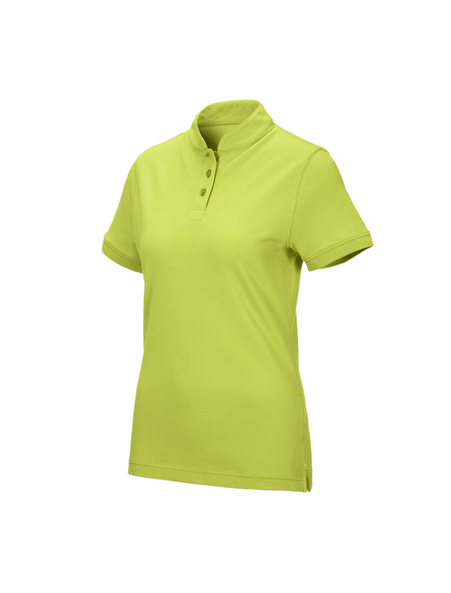 Shirts, Pullover & more: e.s. Polo shirt cotton Mandarin, ladies' + maygreen