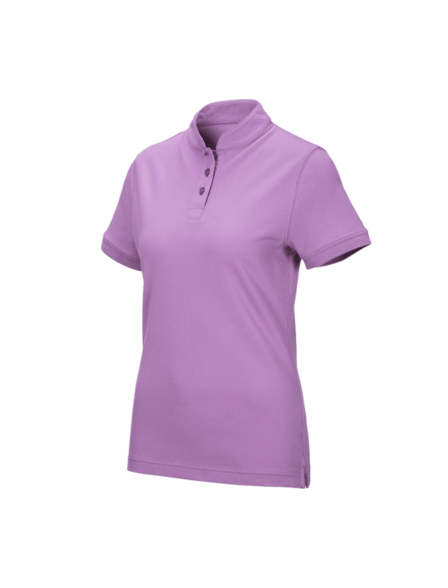 Themen: e.s. Polo-Shirt cotton Mandarin, Damen + lavendel