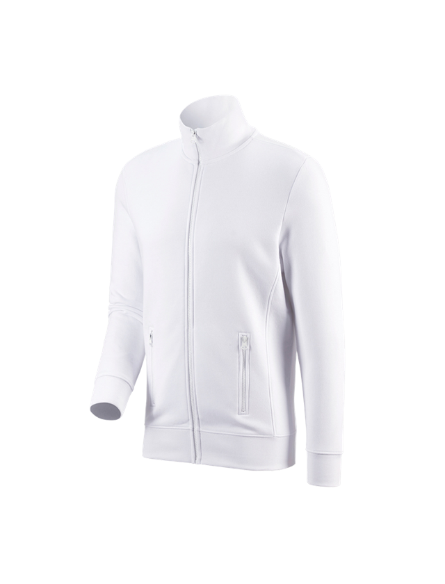 Shirts & Co.: e.s. Sweatjacke poly cotton + weiß 2