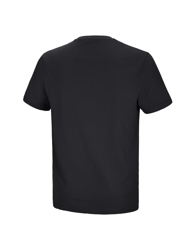 Hauts: e.s. T-shirt cotton stretch Pocket + noir 3