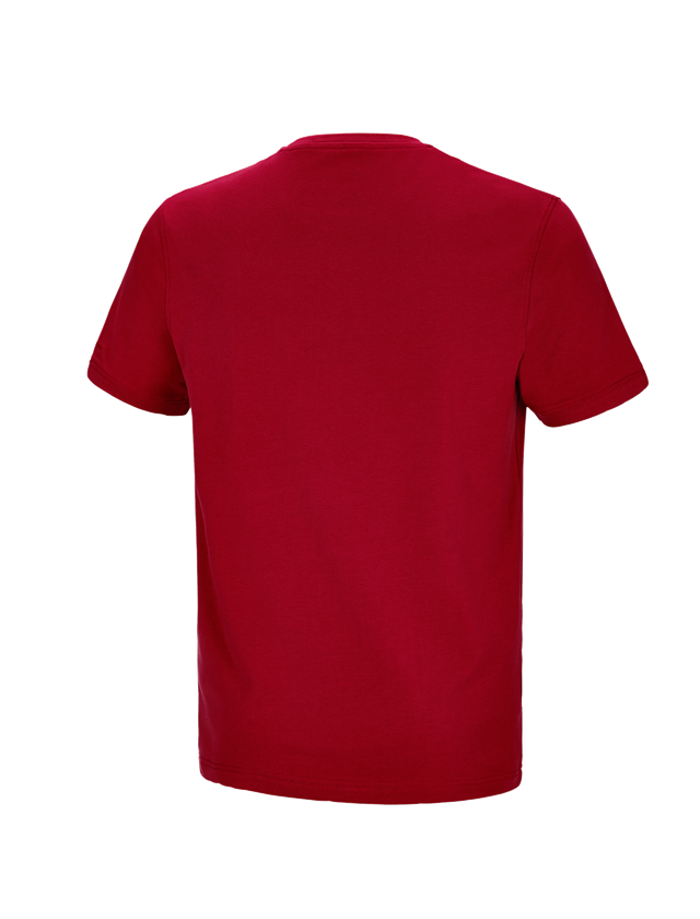 Shirts, Pullover & more: e.s. T-shirt cotton stretch Pocket + fiery red 1