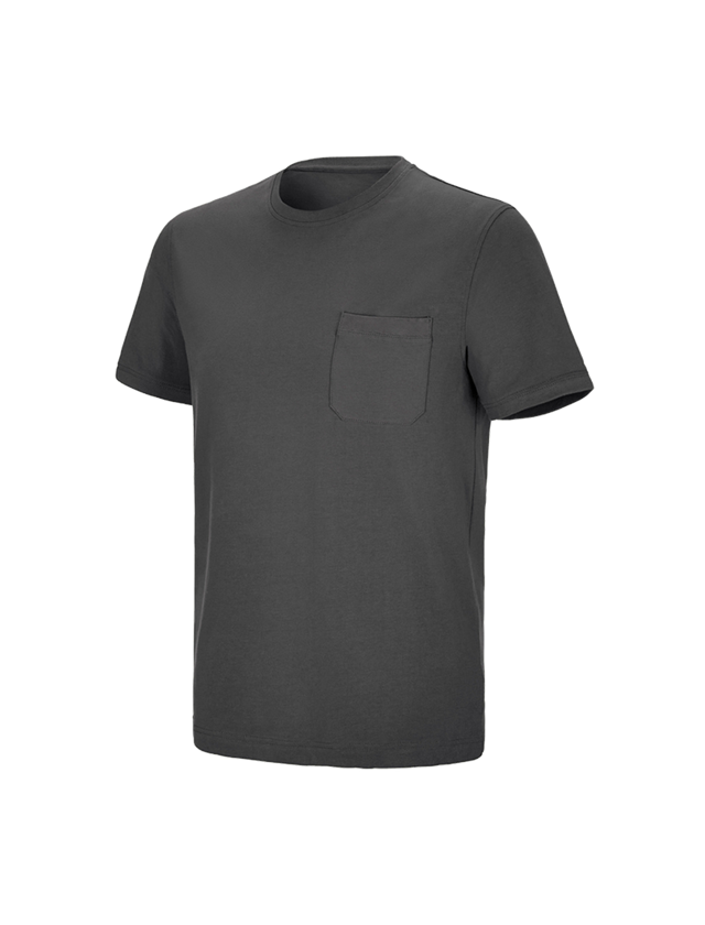 Shirts, Pullover & more: e.s. T-shirt cotton stretch Pocket + anthracite