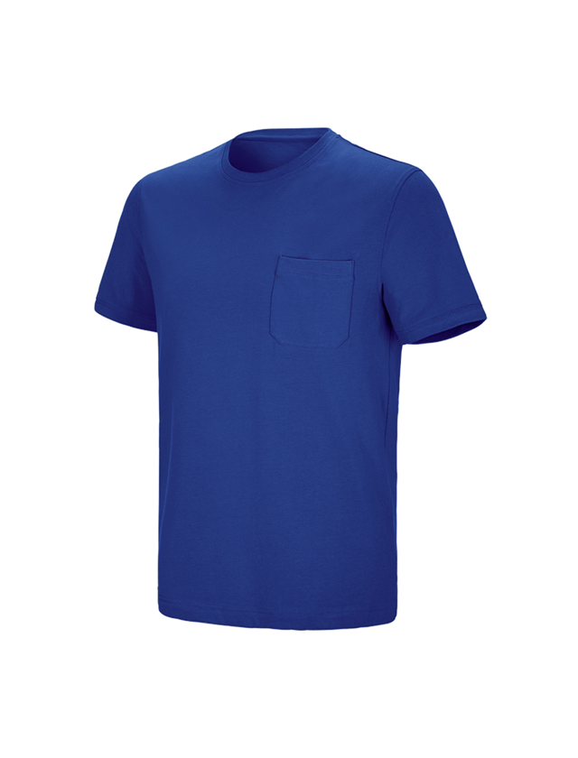 Themen: e.s. T-Shirt cotton stretch Pocket + kornblau