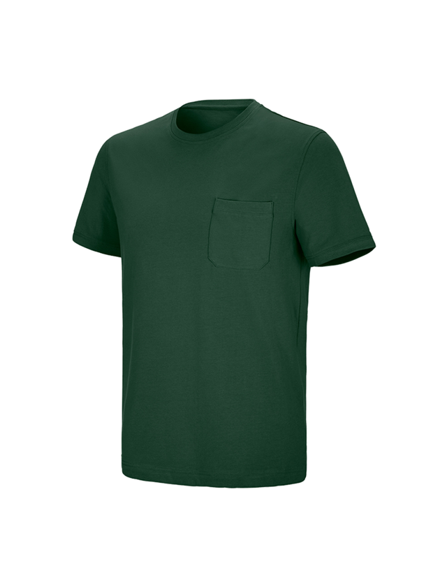 Themen: e.s. T-Shirt cotton stretch Pocket + grün