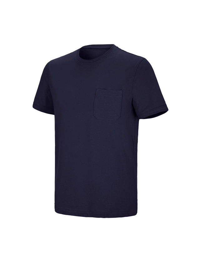 Shirts, Pullover & more: e.s. T-shirt cotton stretch Pocket + navy 2