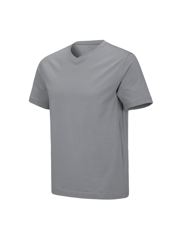Shirts, Pullover & more: e.s. T-shirt cotton stretch V-Neck + platinum 2