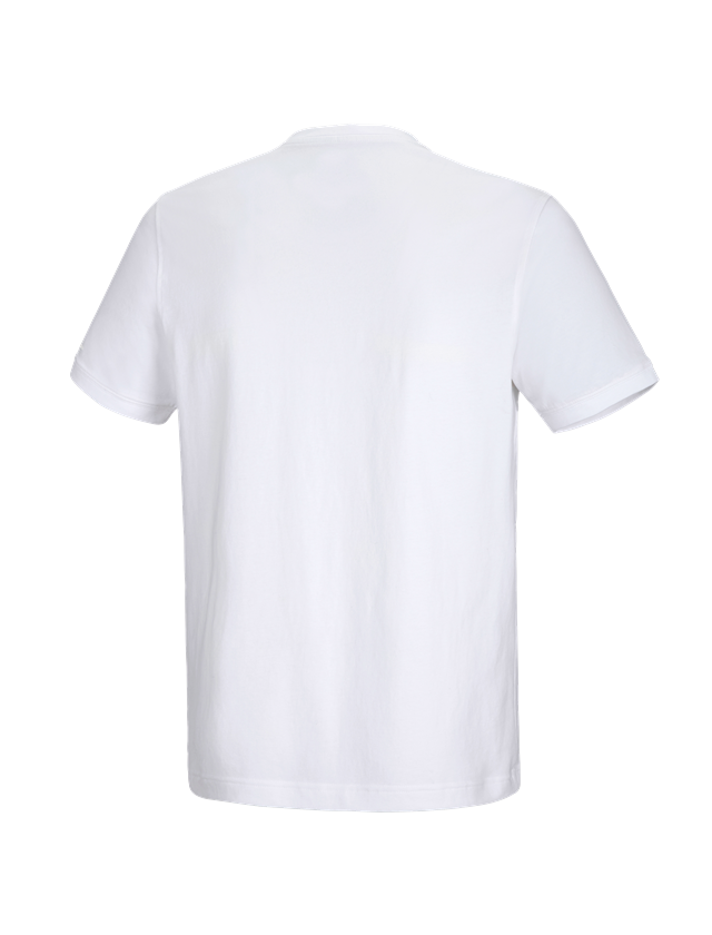 Shirts & Co.: e.s. T-Shirt cotton stretch V-Neck + weiß 3