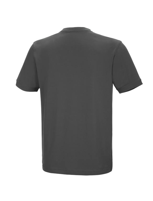 Shirts & Co.: e.s. T-Shirt cotton stretch V-Neck + anthrazit 1
