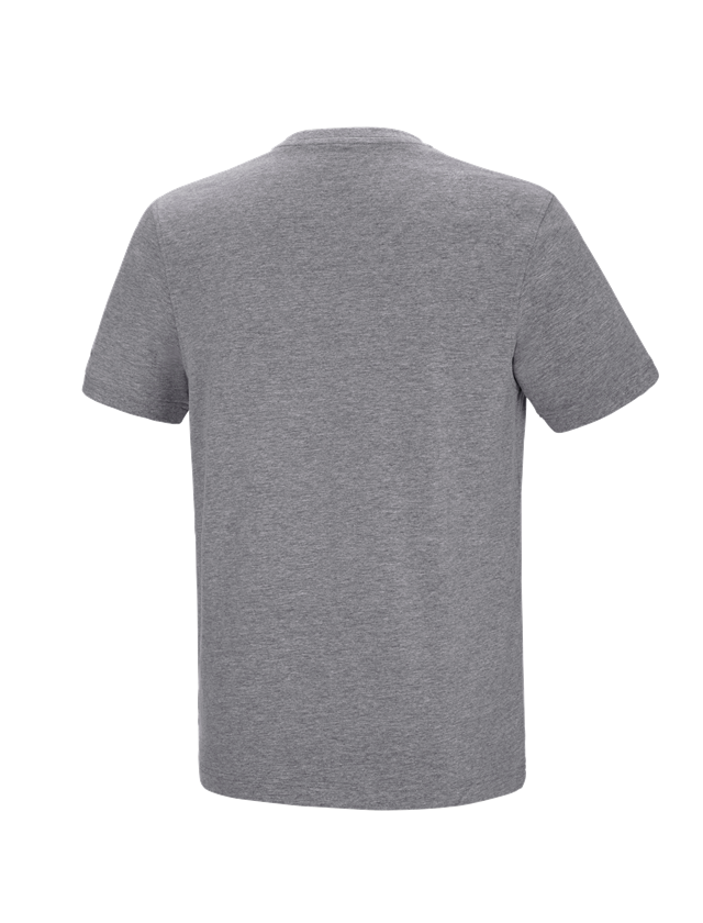 Shirts & Co.: e.s. T-Shirt cotton stretch V-Neck + graumeliert 3
