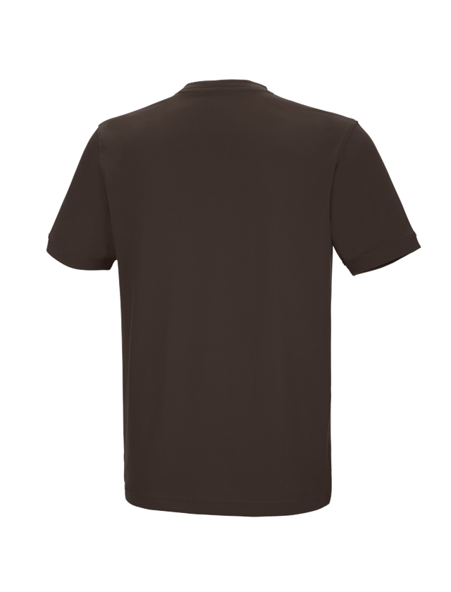 Shirts & Co.: e.s. T-Shirt cotton stretch V-Neck + kastanie 3