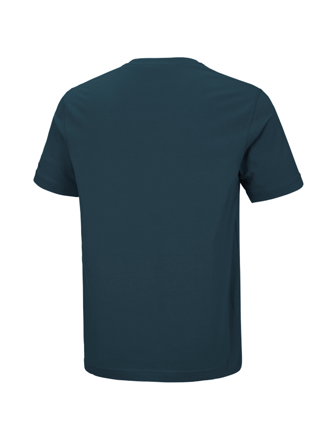 Themen: e.s. T-Shirt cotton stretch V-Neck + seeblau 1