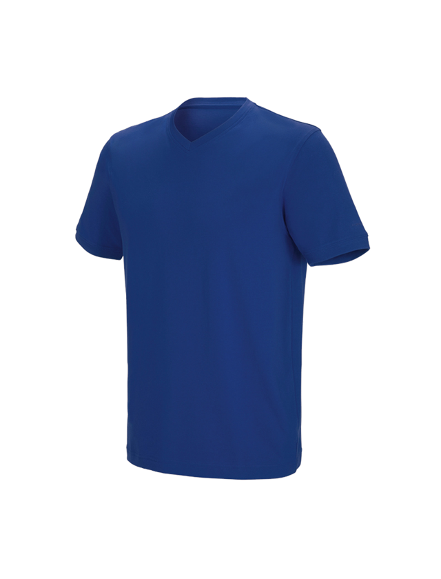 Themen: e.s. T-Shirt cotton stretch V-Neck + kornblau 2