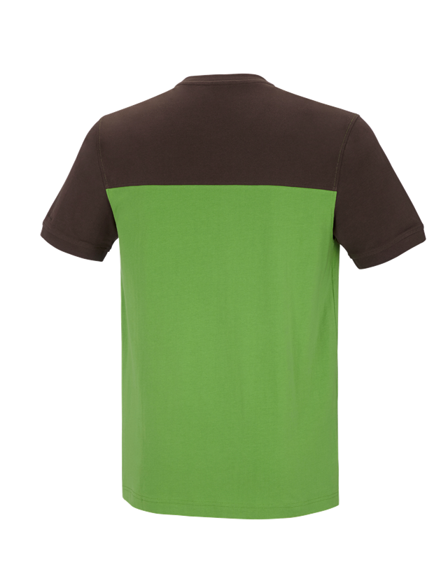 Themen: e.s. T-Shirt cotton stretch bicolor + seegrün/kastanie 1