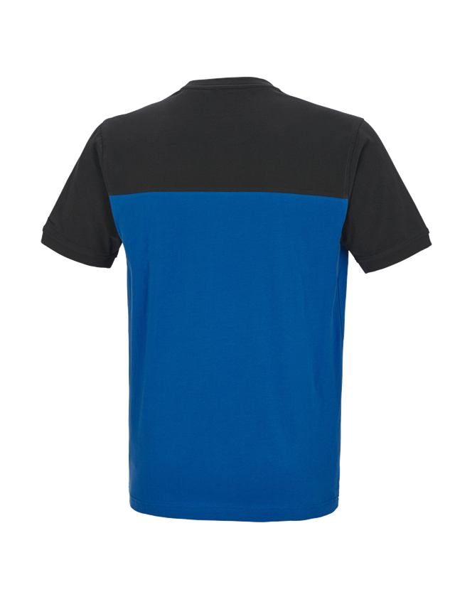 Shirts, Pullover & more: e.s. T-shirt cotton stretch bicolor + gentian blue/graphite 2