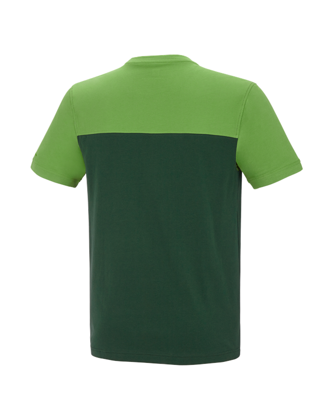 Shirts, Pullover & more: e.s. T-shirt cotton stretch bicolor + green/seagreen 3