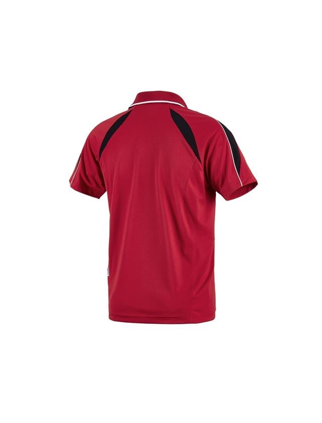 Shirts & Co.: e.s. Funktions Polo-Shirt poly Silverfresh + rot/schwarz 3