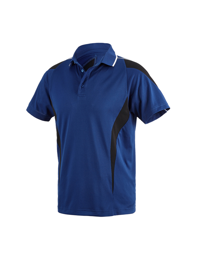 Shirts & Co.: e.s. Funktions Polo-Shirt poly Silverfresh + kornblau/schwarz 2