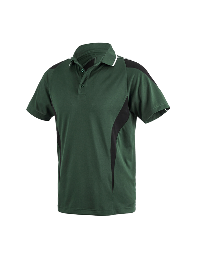 Hauts: e.s. Polo-shirt fonctionnel poly Silverfresh + vert/noir 2