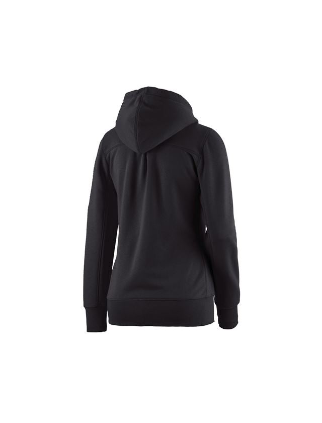 Shirts, Pullover & more: e.s. Hoody sweatjacket poly cotton, ladies' + black 1