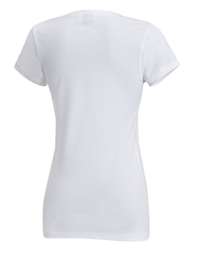 Shirts & Co.: e.s. Long-Shirt cotton, Damen + weiß 1