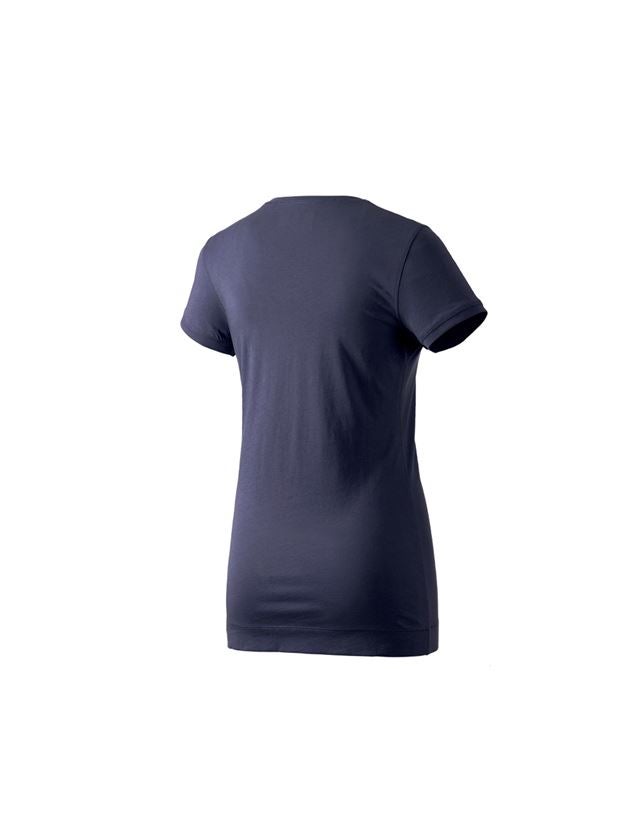 Shirts & Co.: e.s. Long-Shirt cotton, Damen + dunkelblau 1