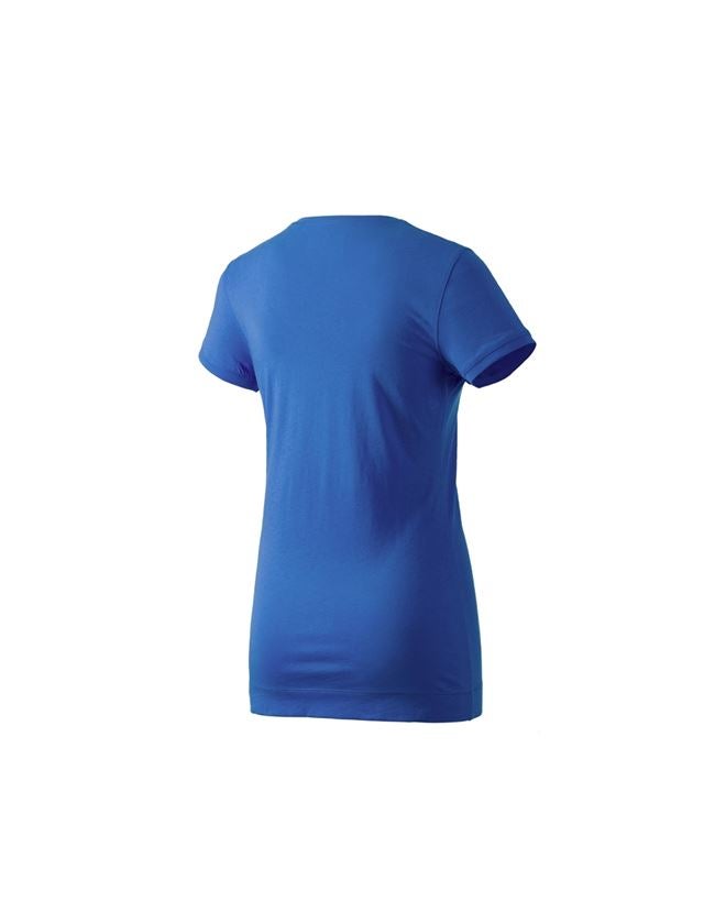 Shirts & Co.: e.s. Long-Shirt cotton, Damen + enzianblau 1