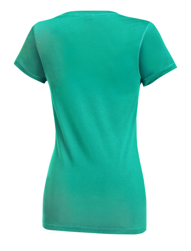 Shirts & Co.: e.s. Long-Shirt cotton, Damen + lagune 1