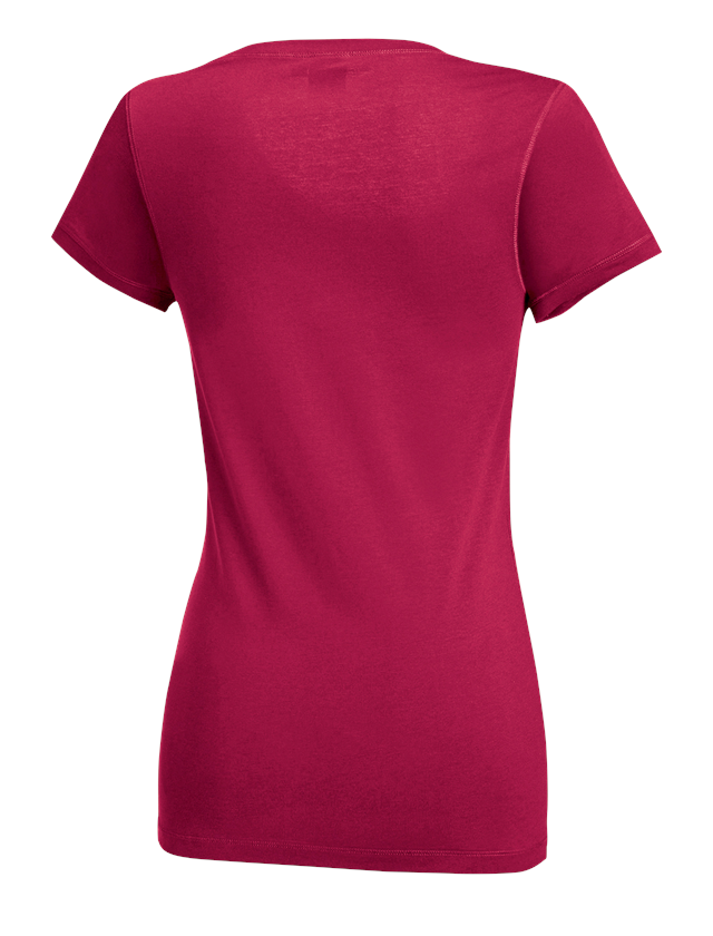 Shirts & Co.: e.s. Long-Shirt cotton, Damen + beere 1