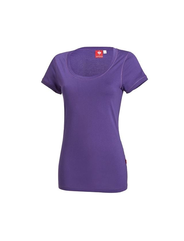 Shirts & Co.: e.s. Long-Shirt cotton, Damen + lila