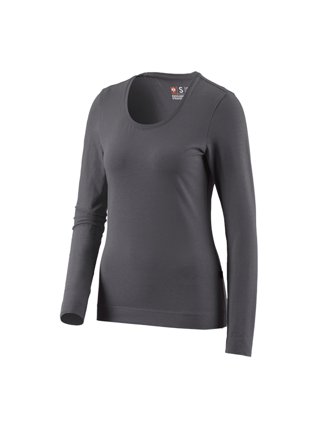 Topics: e.s. Long sleeve cotton stretch, ladies' + anthracite 2