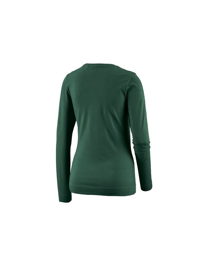 Shirts, Pullover & more: e.s. Long sleeve cotton stretch, ladies' + green 1