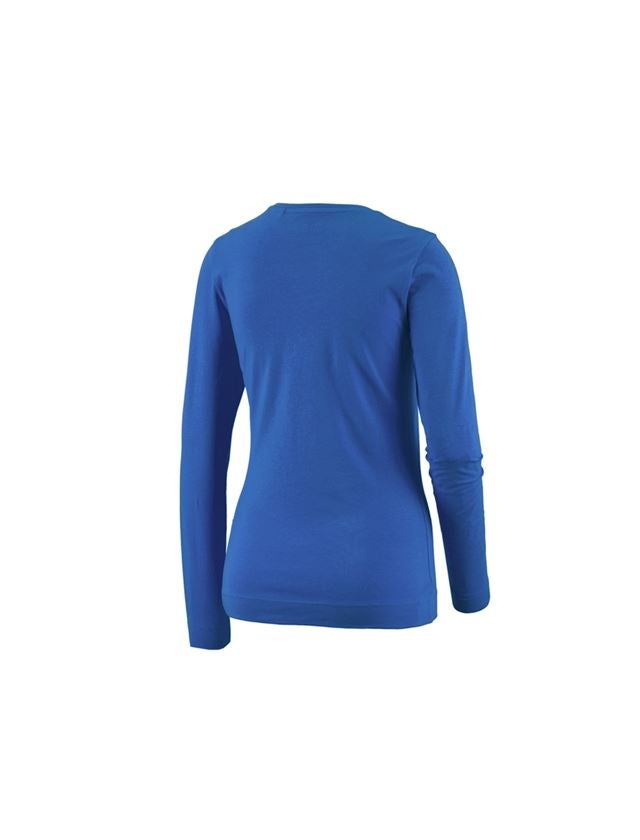 Shirts, Pullover & more: e.s. Long sleeve cotton stretch, ladies' + gentian blue 3