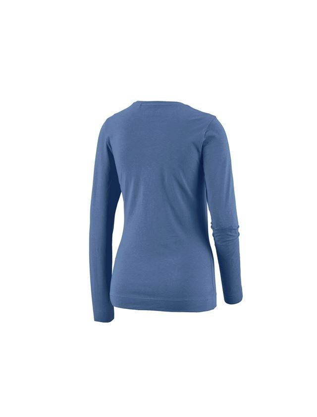Shirts, Pullover & more: e.s. Long sleeve cotton stretch, ladies' + cobalt 1