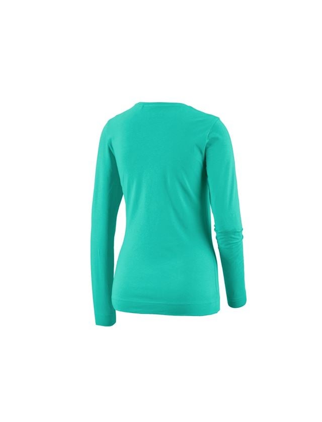 Shirts, Pullover & more: e.s. Long sleeve cotton stretch, ladies' + lagoon 1