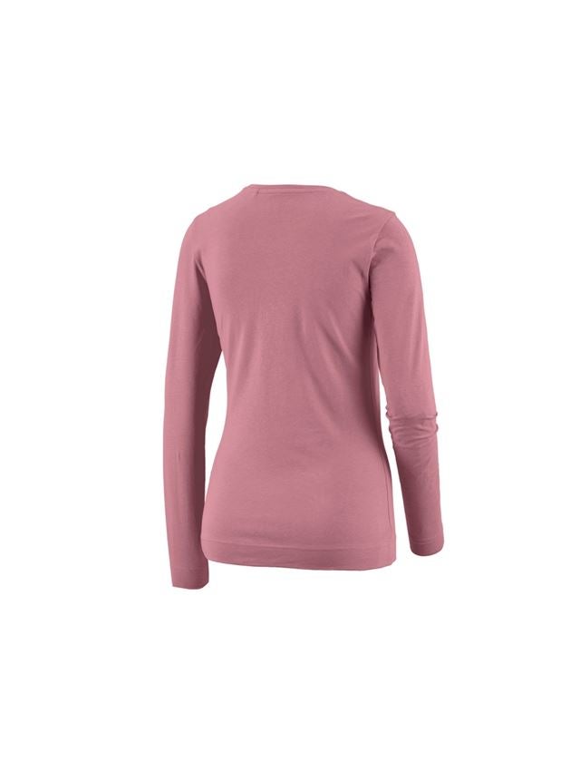 Shirts & Co.: e.s. Longsleeve cotton stretch, Damen + altrosa 1