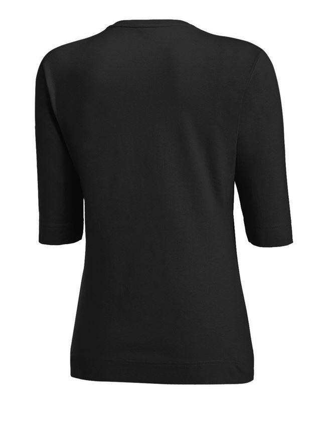 Topics: e.s. Shirt 3/4 sleeve cotton stretch, ladies' + black 2