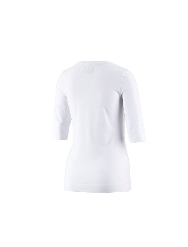 Gardening / Forestry / Farming: e.s. Shirt 3/4 sleeve cotton stretch, ladies' + white 1