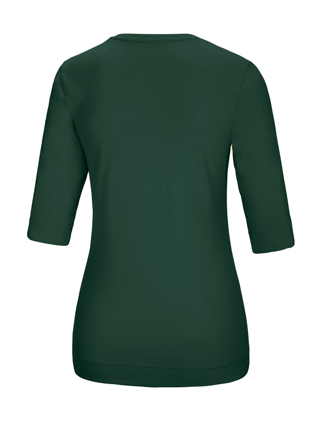 Shirts & Co.: e.s. Shirt 3/4-Arm cotton stretch, Damen + grün 1